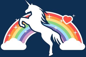 rainbow and unicorn